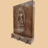 artesania Virge de Guadalupe sobre madera natural para decoracion