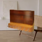 Porta llaves madera natural con ganchos y pernos - Imagen 4