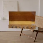 Porta llaves madera natural con ganchos y pernos - Imagen 9